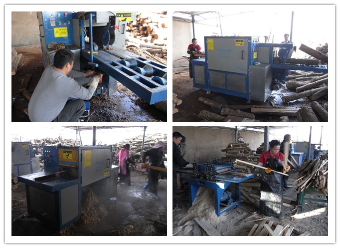 云南曲靖--原木、方木多片鋸、清邊機(jī)工作圖