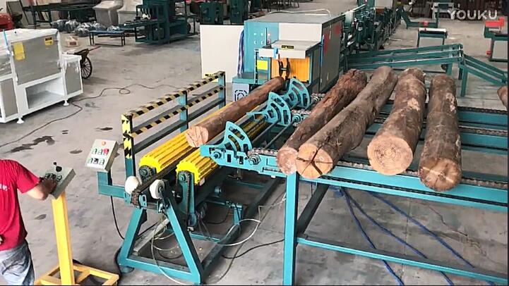 全自動原木多片鋸、全自動方木多片鋸工作視頻