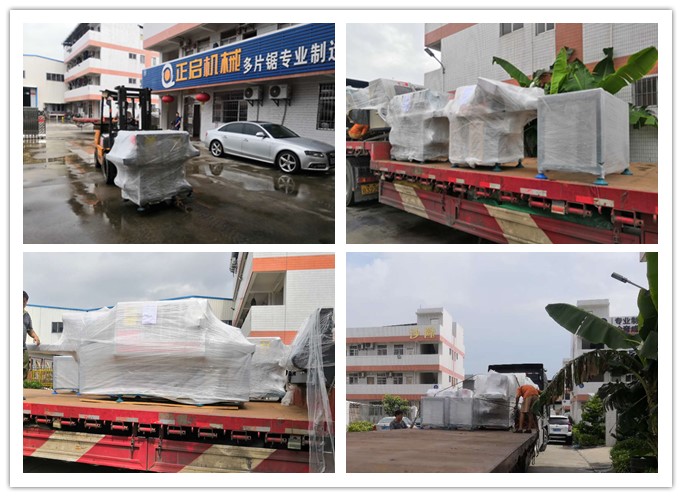 2018年8月發(fā)往貴州省黔東南州--原木多片鋸、清邊機(jī)、小型方木多片鋸