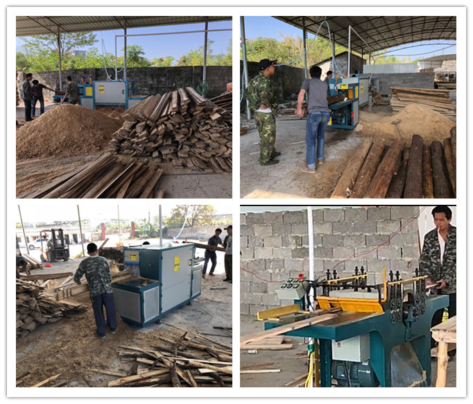 2018年10月原木多片鋸、清邊機(jī)在廣西桂林現(xiàn)場(chǎng)工作圖