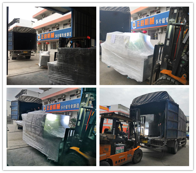 2018年12月發(fā)往廣西省梧州岑溪市--ZQ250型雙排鏈原木多片鋸、ZQ100型方木多片鋸、清邊機(jī)