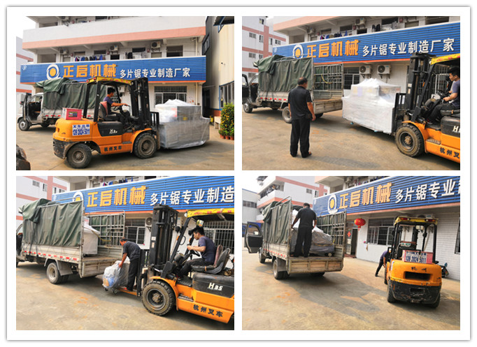 2019年5月發(fā)往廣東江門--方木多片鋸、空壓機