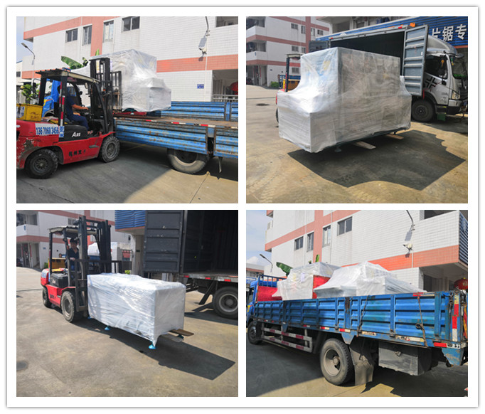 2019年6月發(fā)往新疆和田地區(qū)和田縣--ZQ300型原多片鋸、ZQ150型方木多片鋸、手動磨鋸片機