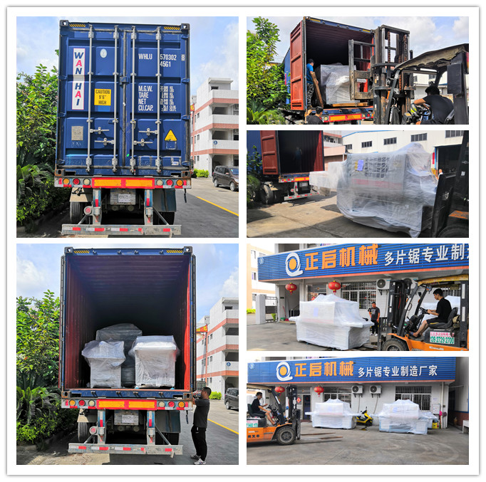 2019年6月發(fā)往印尼--ZQ400原木多片鋸、ZQ200型方木多片鋸、全自動磨鋸片機