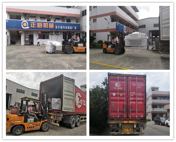 2019年8月發往越南--ZQ100型方木多片鋸、ZQ40清邊機、手動磨鋸片機