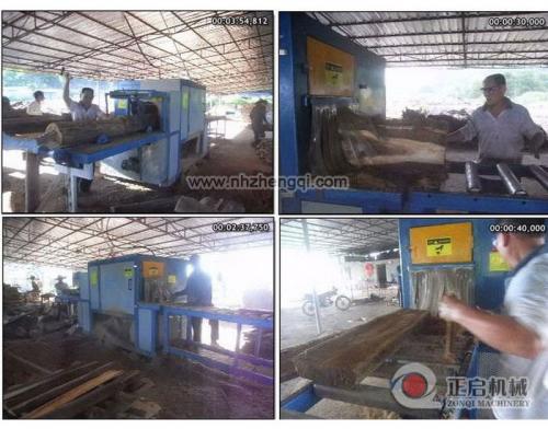 海南島-瓊中縣-鋸硬雜木35機(jī)現(xiàn)場(chǎng)加工