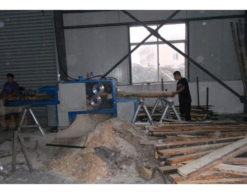 江蘇鹽城大豐港-圓木多片鋸200加工現場1